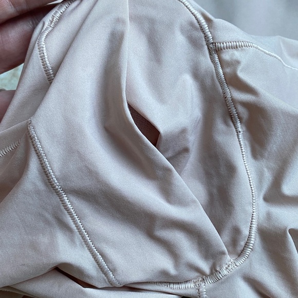 Spanx Women's Beige Shapewear Bodysuit size small open bust thigh support - Picture 3 of 7